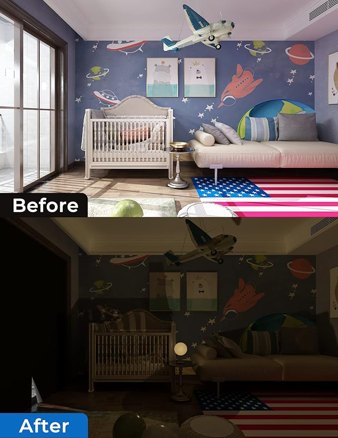 Sumobaby Blackout Curtains for Bedroom Portable 35"x63", No Drill Blackout - Image 6