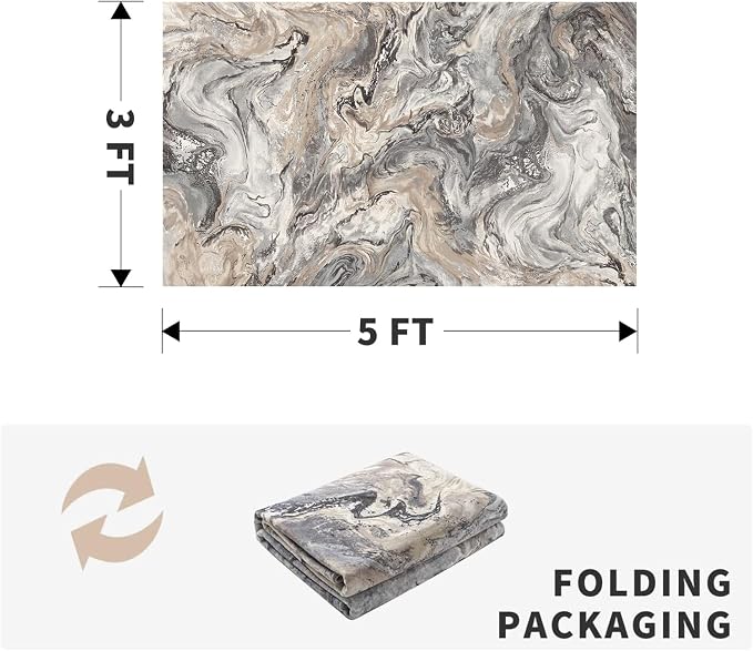 3x5 Washable Area Rugs for Living Room, Modern Abstract Rug Entryway Kitchen - Image 2