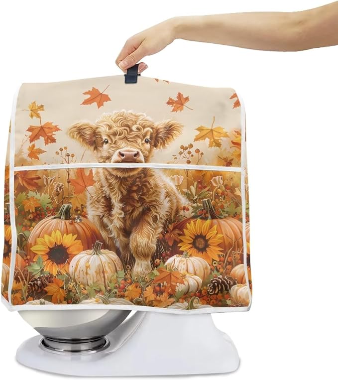 Highland Cow Stand Mixer Cover 4.5-5 Quart Pumpkin Kitchen Appliance Covers - Image 6