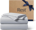 REST® Evercool®+ Cooling Sheet Set, Full Size, Light Gray, Breathable Bed Sheets by REST