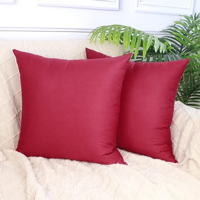 Thmyo 4-Pack 100% Cotton Comfortable Solid Decorative Throw Pillow Case - Image 2