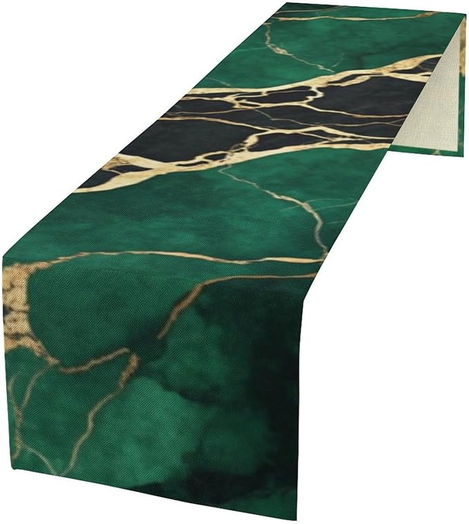 Marble Table Runner, 13x90 Inch by ShiTingYu