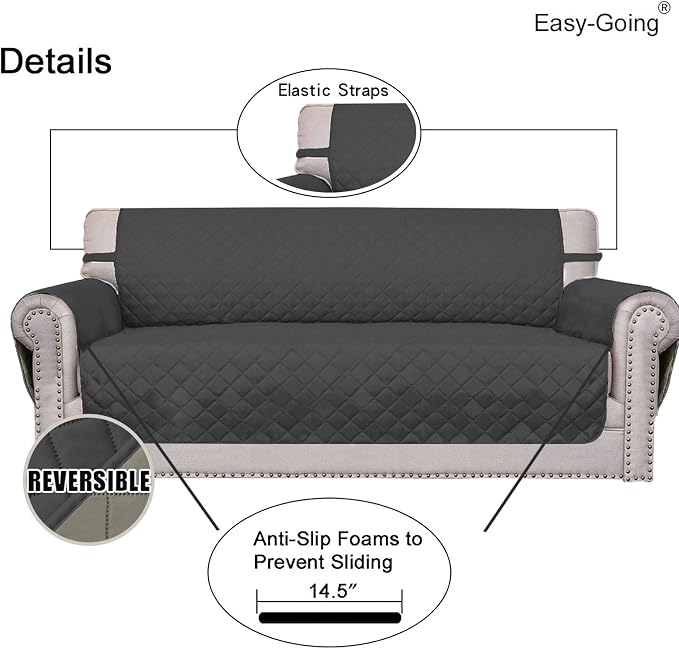 Easy-Going Chair Sofa Slipcover Reversible Sofa Cover Water Resistant Couch - Image 3