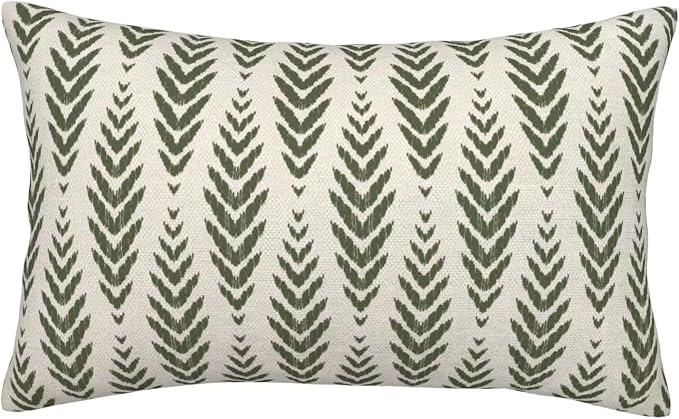 Sage Green Boho Pillow Covers 12 x 20 Inch Pack of 2, Bohemian Ethnic - Image 2