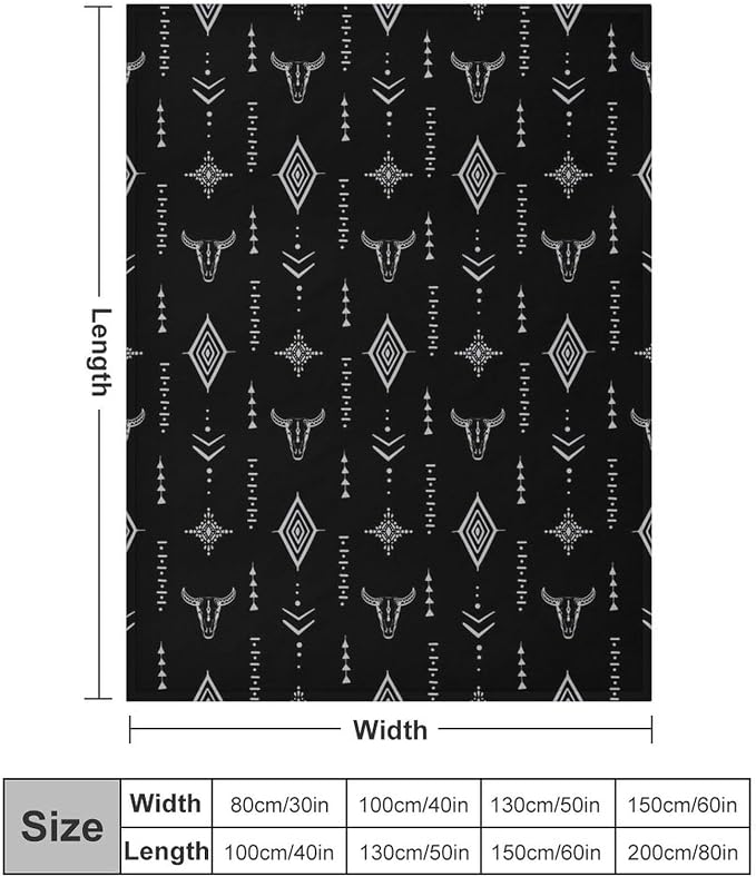 Southwest Blanket, Soft Native Tribal Vintage Abstract Ethnic Pattern Blanket - Image 2