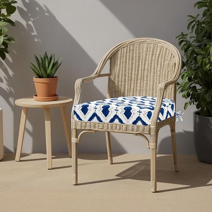 idee-home Outdoor Chair Cushions Set of 2, Thick 19" x 19" x 3" Outdoor Seat - Image 5