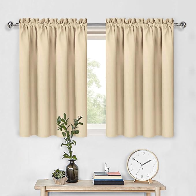 DWCN Beige Short Room Darkening Curtains by DWCN