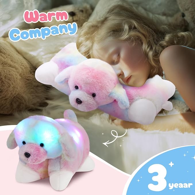 Glow Guards 14" Light Up Musical Rainbow Dog Stuffed Animal Sofa Decors - Image 4