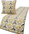 The HomeCentric King/Queen/Twin Grey & Yellow Designer CA King 86"x18" Bed by TheHomeCentric
