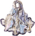 Fashion Scarves Scarf 100% Silk Feeling Scarf Silk Like Scarves Long by Myneiyi