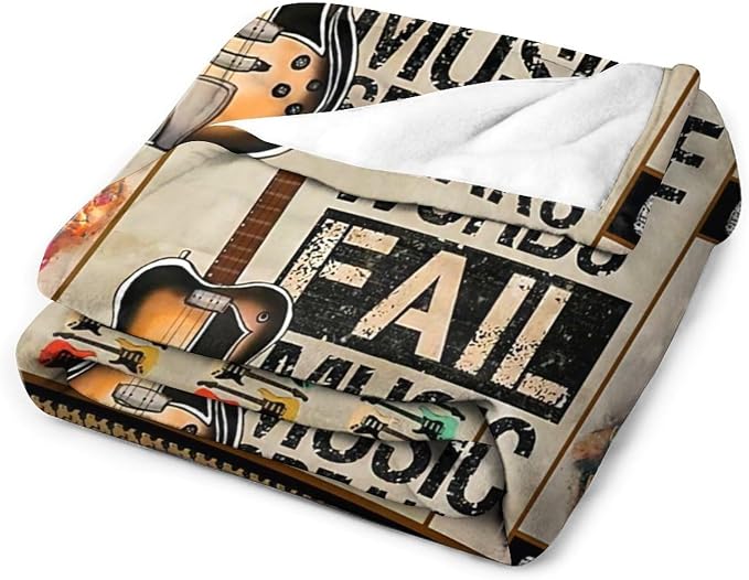 Guitar Blanket Guitar Gifts for Boys Men Music Throw Blanket for Kids Adults - Image 8