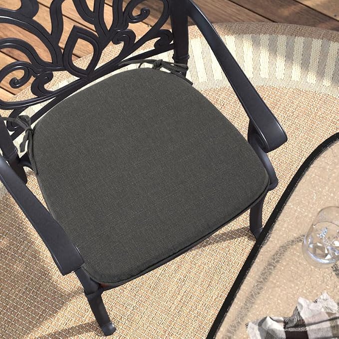 Outdoor Chair Cushions Set of 2, Patio Seat Cushion 17"x16"x2", U-Shaped Dining - Image 6