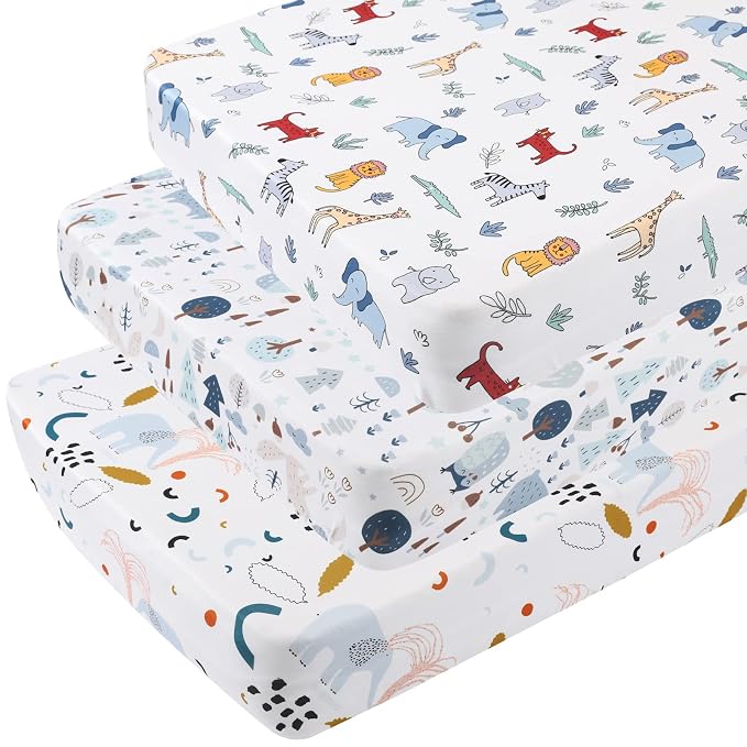 Onacosht Pack and Play Sheets 3 Pack by Onacosht