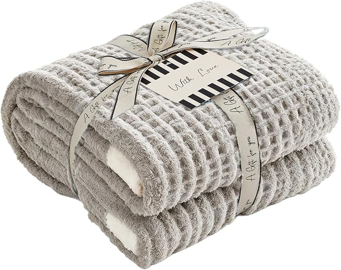 WRENSONGE Pineapple Stitch Throw Blanket, Sand Soft Cozy Fluffy Warm Hand Made - Image 5