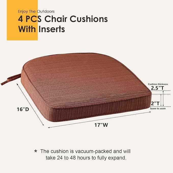 Outdoor Outdoor Round Corner Seat Cushion, Non Slip Seat Cushion Pads - Image 5