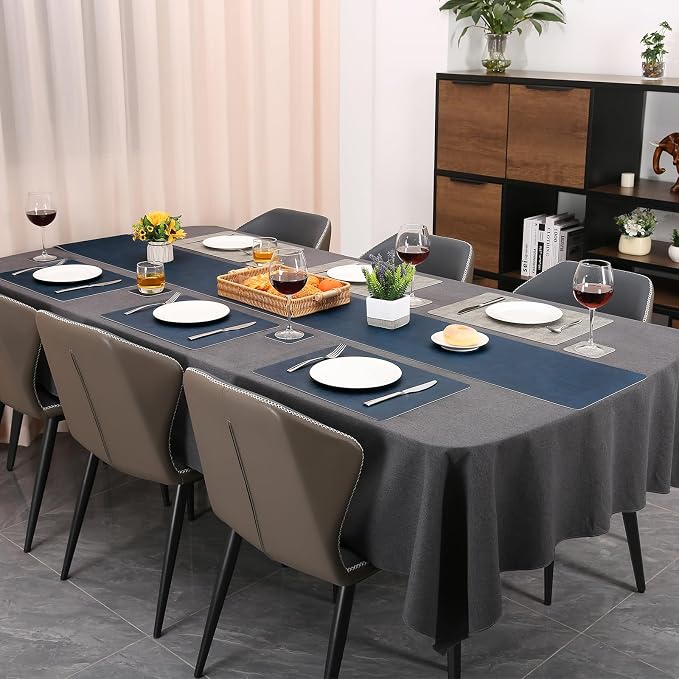 Table Runners 72 Inches Long, Dual-Sided Faux Leather Farmhouse Table Runner - Image 6