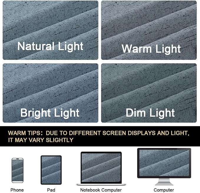 PrinceDeco 100% Blackout Linen Textured Curtains - Image 8