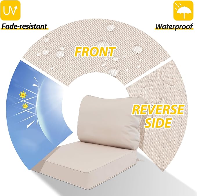 AAAAAcessories Outdoor Deep Seat Cushions, Waterproof, Fade-Resistant Patio - Image 3