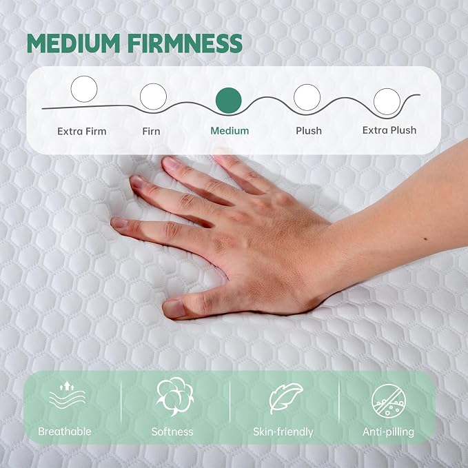 Memory Foam Mattress Cooling Gel Size Matress in A Box Bed Frame Pressure - Image 3