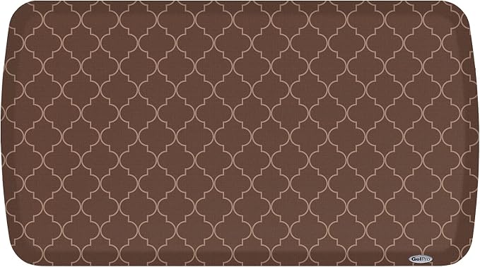 GelPro Elite Premier Anti-Fatigue Kitchen Comfort Floor Mat, Lattice Java Stain - Image 2