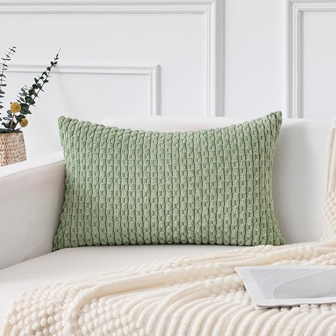 Kevin Textile 12x20 Inch Pillow Cover 1 Pack Boho Decorative Soft Striped by KevinTextile