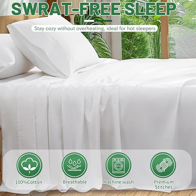 Extra Deep Pocket California King Sheets 18-24 Inch 100% Egyptian Cotton 1000 - Image 6