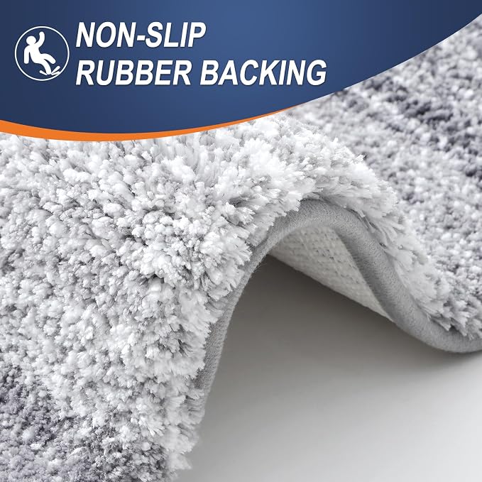 OLANLY Bathroom Runner Rugs 47x24, Extra Soft Absorbent Microfiber Bath Rugs - Image 4