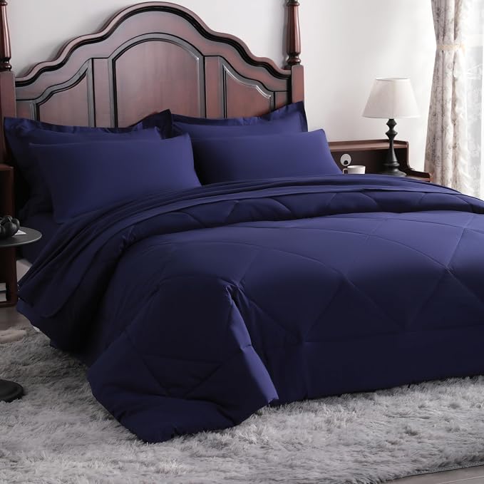NTBAY King Comforter Set with Sheets, 7 Pieces Soft and Breathable King Bedding - Image 9