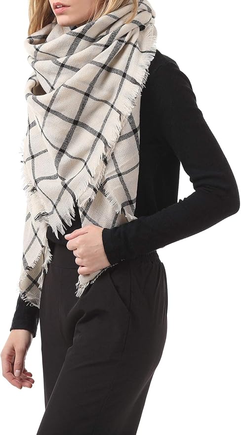 American Trends Women's Cozy Warm Winter Fall Blanket Scarf Stylish Soft Chunky - Image 3