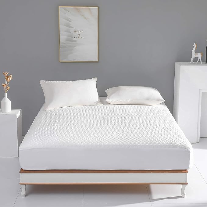 Queen Size Waterproof Mattress Protector Fitted Mattress Pad Cover - Image 7