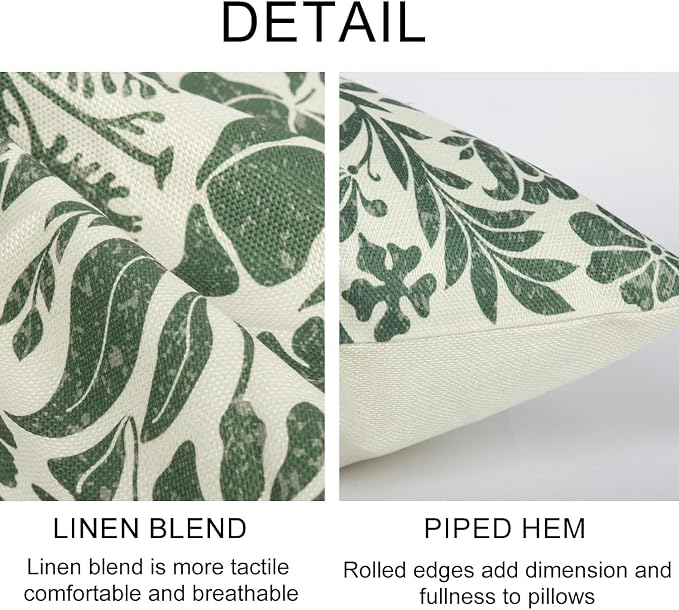 Matisse Flowers Plants Botanical Pillow Cover 18x18 Set of 2, Boho Floral - Image 2