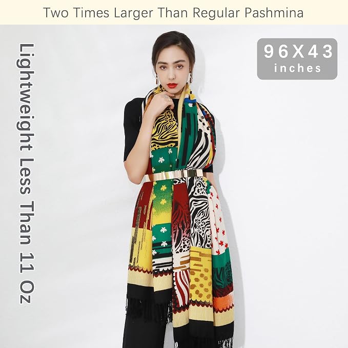 DANA XU 100% Merino Wool Pashmina Shawl - Image 6