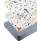 Pack n Play Sheet Stretchy Fitted Portable Mini Crib Sheets Set 3 Pack by Tontukatu