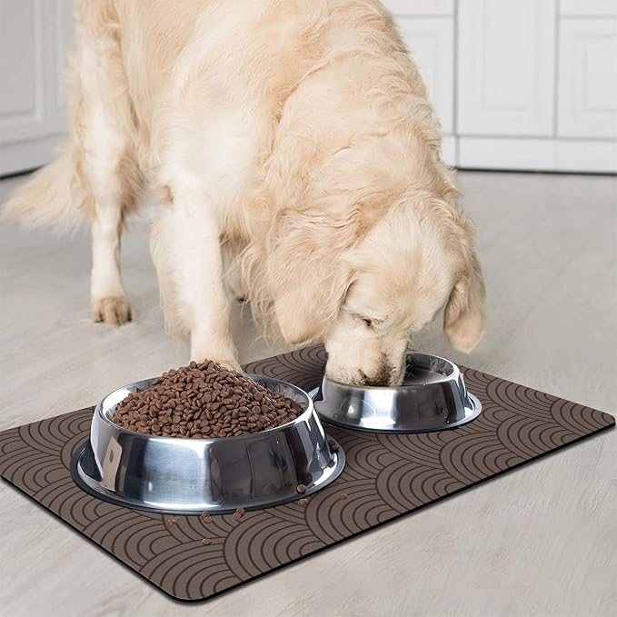 Dog Food Mat for Floors, Absorbent and Quick-Drying Pet Cat Food Mat, - Image 6