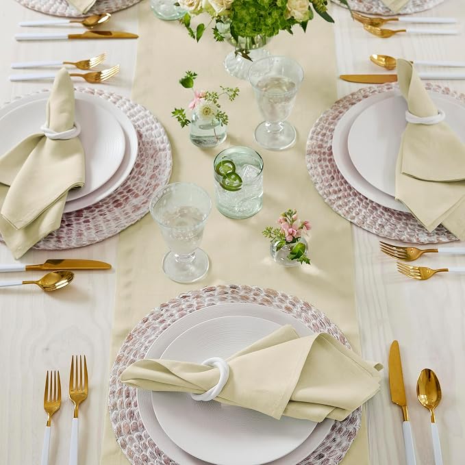Solino Home Linen Birch Table Runner 48 Inches - Image 3