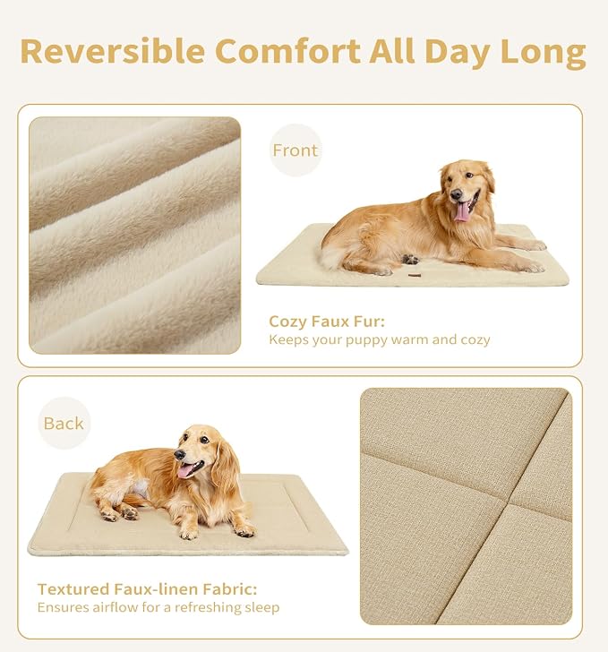 Made4Pets Dog Crate Pad Bed for Small Dogs, Washable & Reversible, Anti-Slip - Image 3