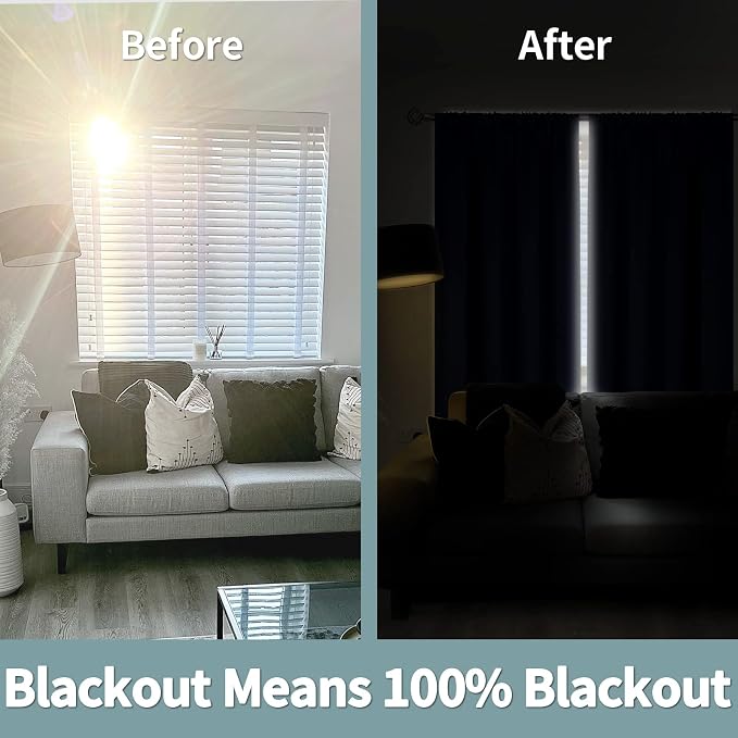 BGment Blackout Curtains for Bedroom 84 Inch Length, Full Room Darkening - Image 3