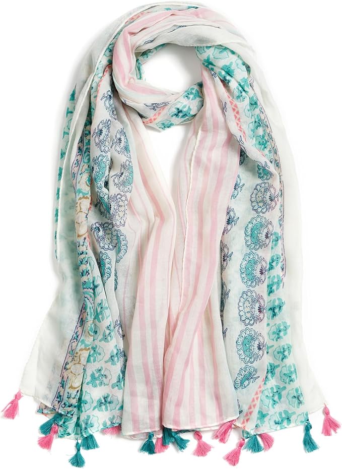 Scarf for Women Lightweight Soft Floral Leopard Printed Scarves Fall Winter by QIUTIMIY