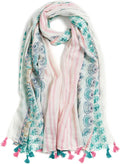 Scarf for Women Lightweight Soft Floral Leopard Printed Scarves Fall Winter by QIUTIMIY