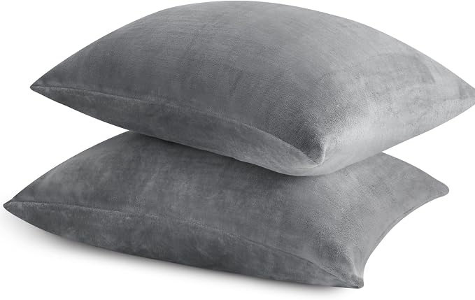 BEDELITE Flannel King Size Pillow Cases Set of 2, Super Soft Fleece Pillowcases - Image 9