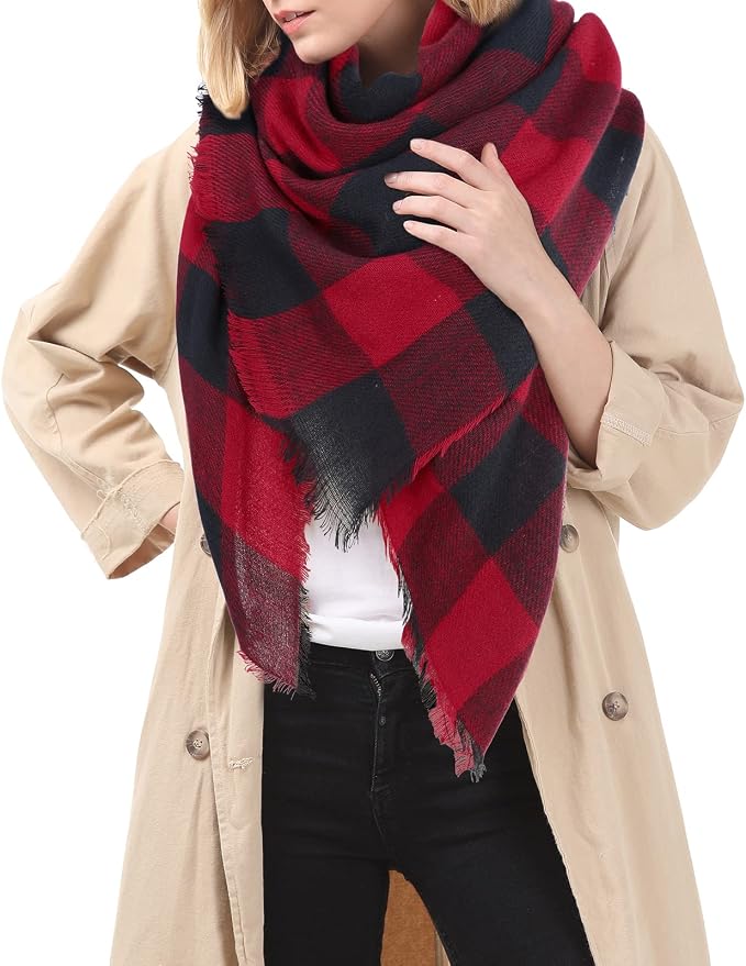 American Trends Women's Cozy Warm Winter Fall Blanket Scarf Stylish Soft Chunky - Image 3