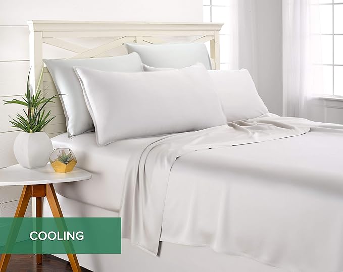Pure Bamboo Queen Sheets, Genuine 100% Organic Viscose Derived from Bamboo Bed - Image 5