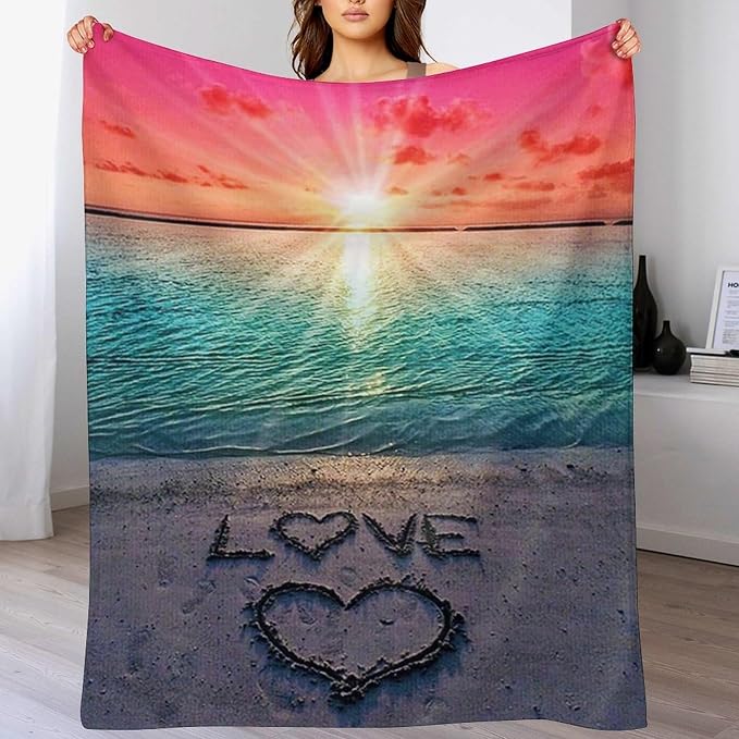 Love Ocean Beach Blanket - Image 5