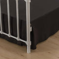 Bed Skirt King Size, Pleated Waffle Weave Bed Skirt by xuandian