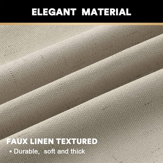 PrinceDeco Blackout Curtains 108 Inches Long 2 Panels Set - Image 3