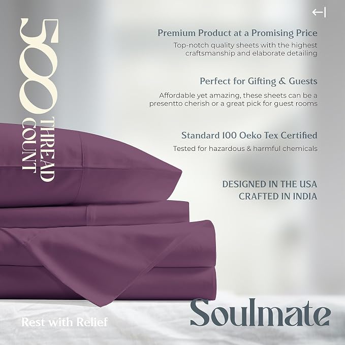 Mayfair Linen 100% Cotton Bed Sheets Queen Sheet Set - Image 6