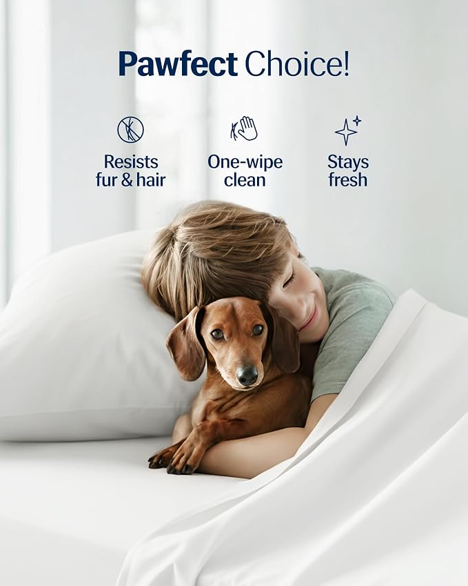 REST® Evercool®+ Cooling Sheet Set, Cali King, Arctic White, Breathable Bed - Image 8