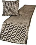 The HomeCentric King Queen Twin Grey Decorative Twin 53"x18" Bed Runner by TheHomeCentric