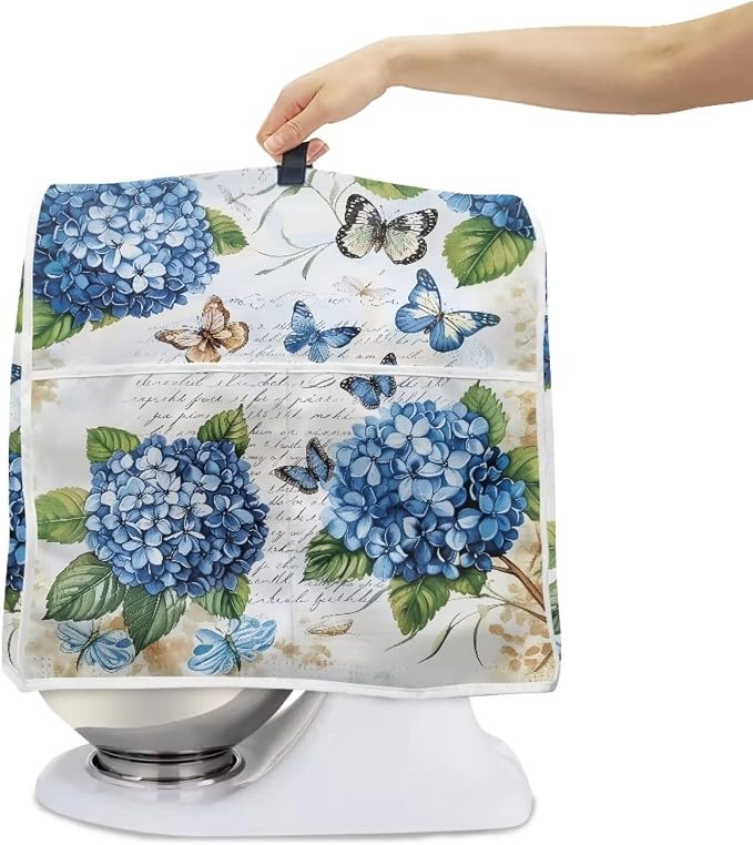 Butterfly Stand Mixer Cover 4.5-5 Quart Hydrangea Floral Kitchen Appliance Dust - Image 5