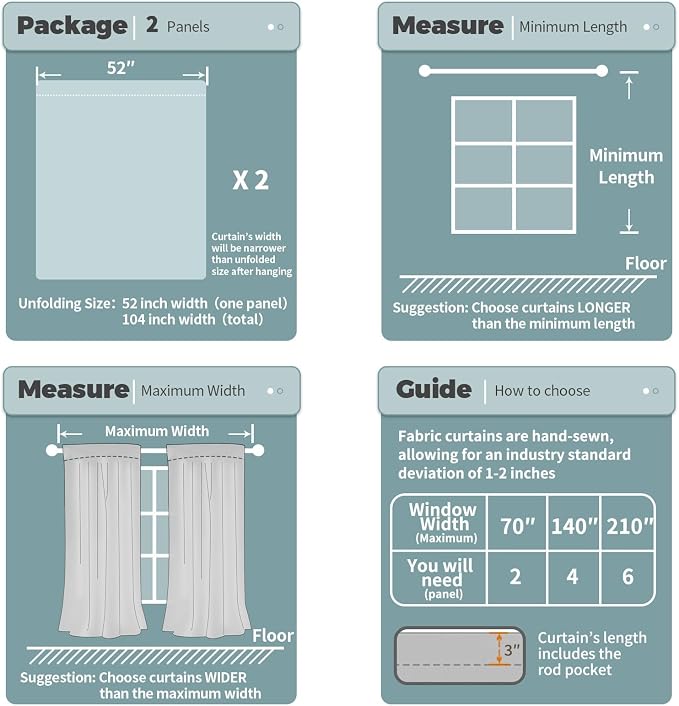 BGment Blackout Curtains for Living Room 84 Inch Length 2 Panels Set, Full Room - Image 6